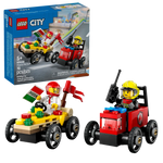 Lego City Pizza vs Fire Truck Race Cars (60458)