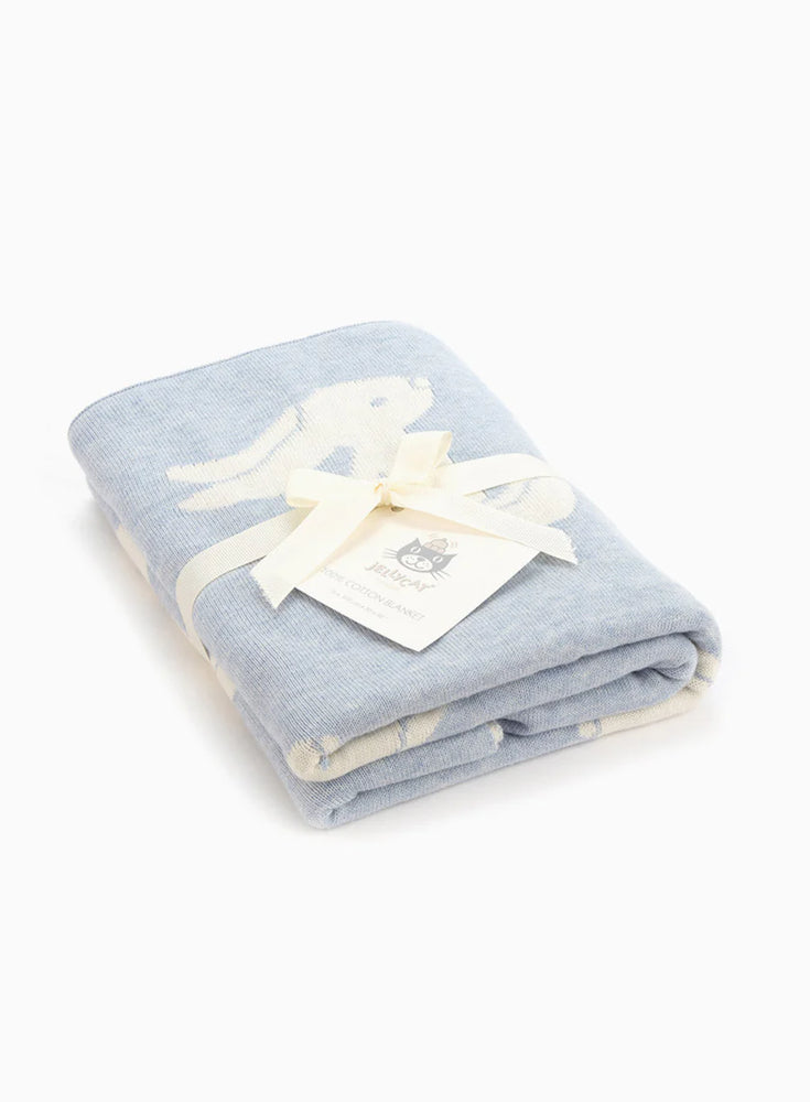 Jellycat Bashful Blue Bunny Blanket