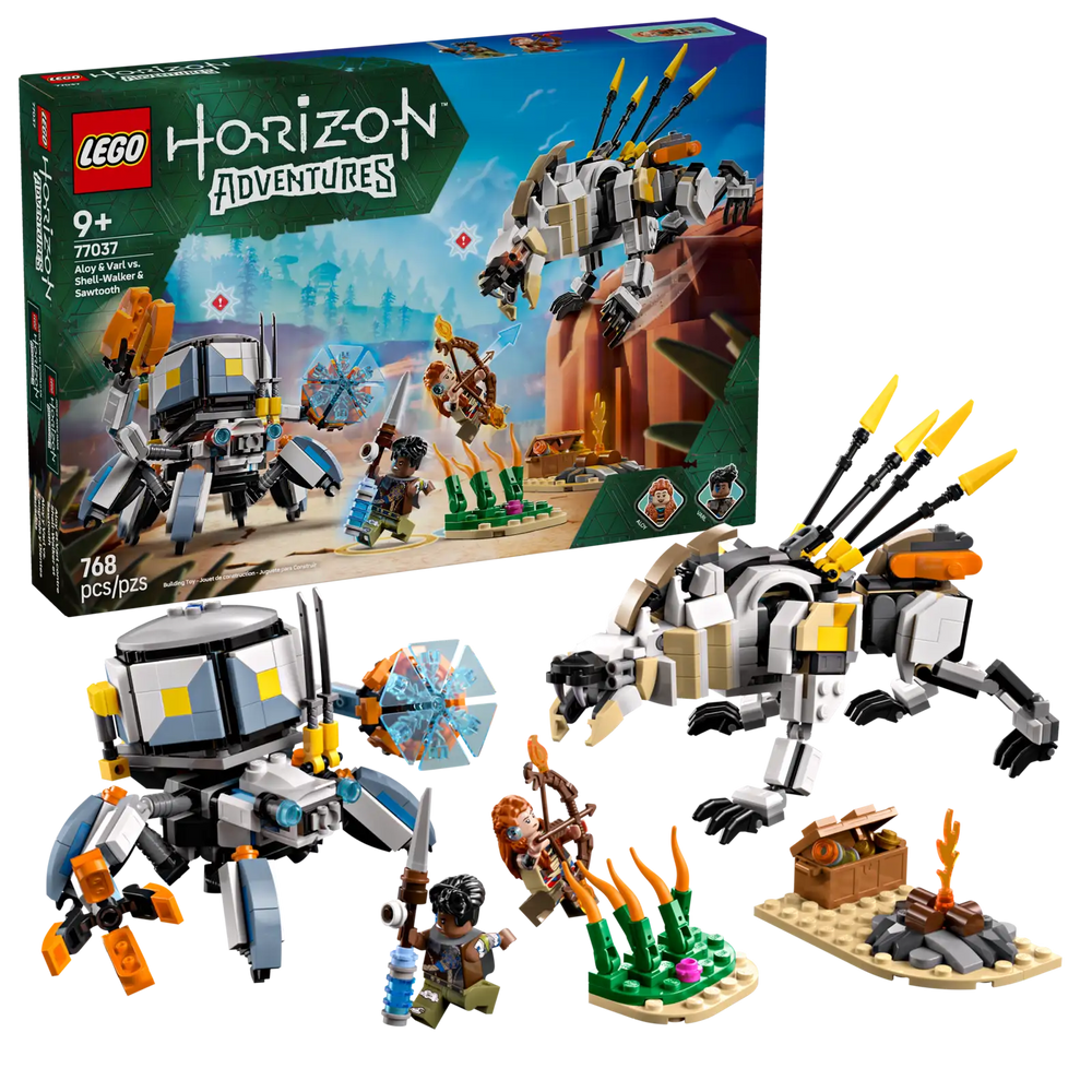 Lego horizons Aloy & Varl vs Shell Walker & Sawtooth (77037)